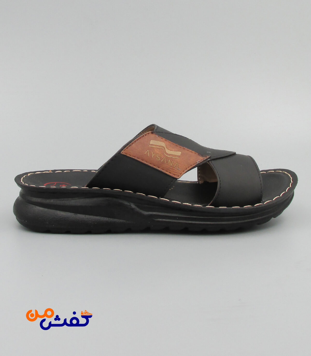 صندل طبی مردانه آیسانا مدل 4053 رنگ مشکی کد 1121