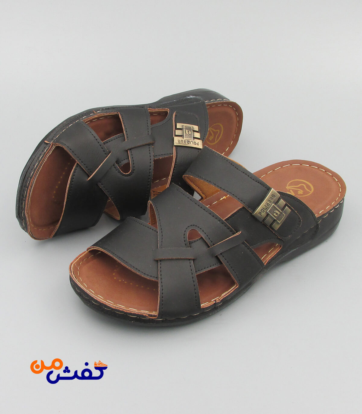 صندل طبی مردانه آیسانا مدل 4040 رنگ مشکی کد 1126