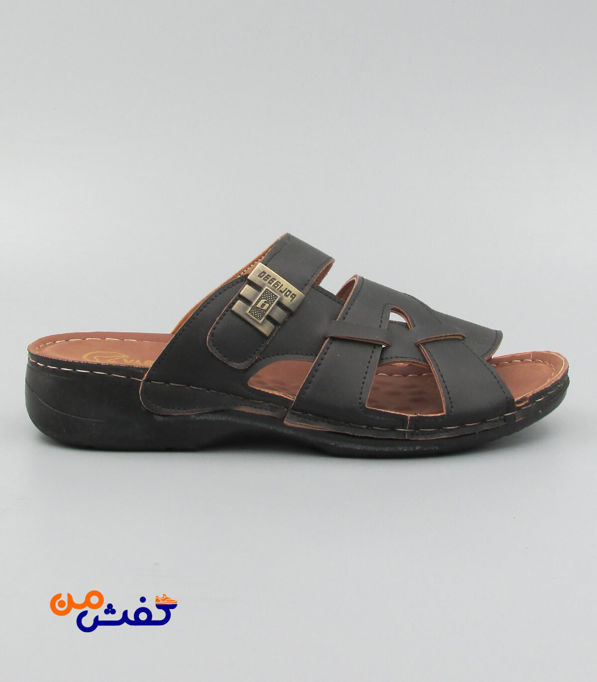 صندل طبی مردانه آیسانا مدل 4040 رنگ مشکی کد 1126