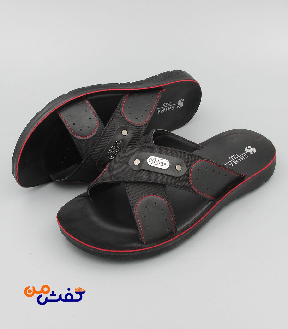 صندل طبی مردانه شیما مدل راد رنگ مشکی کد 1127