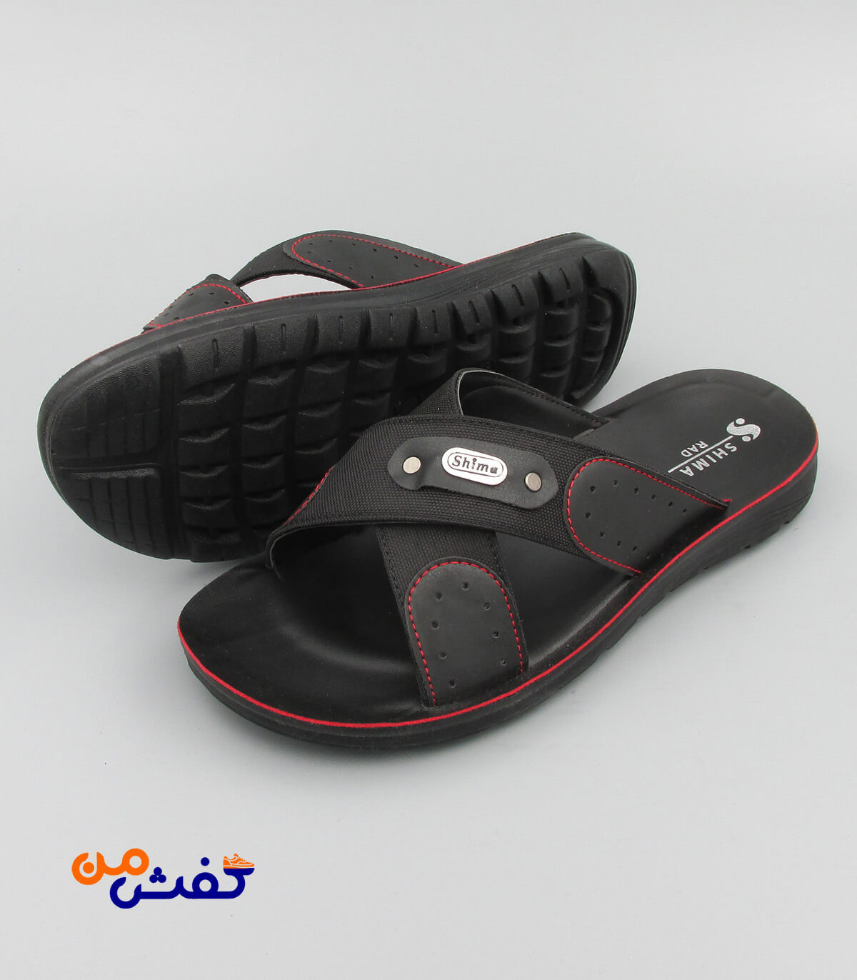 صندل طبی مردانه شیما مدل راد رنگ مشکی کد 1127