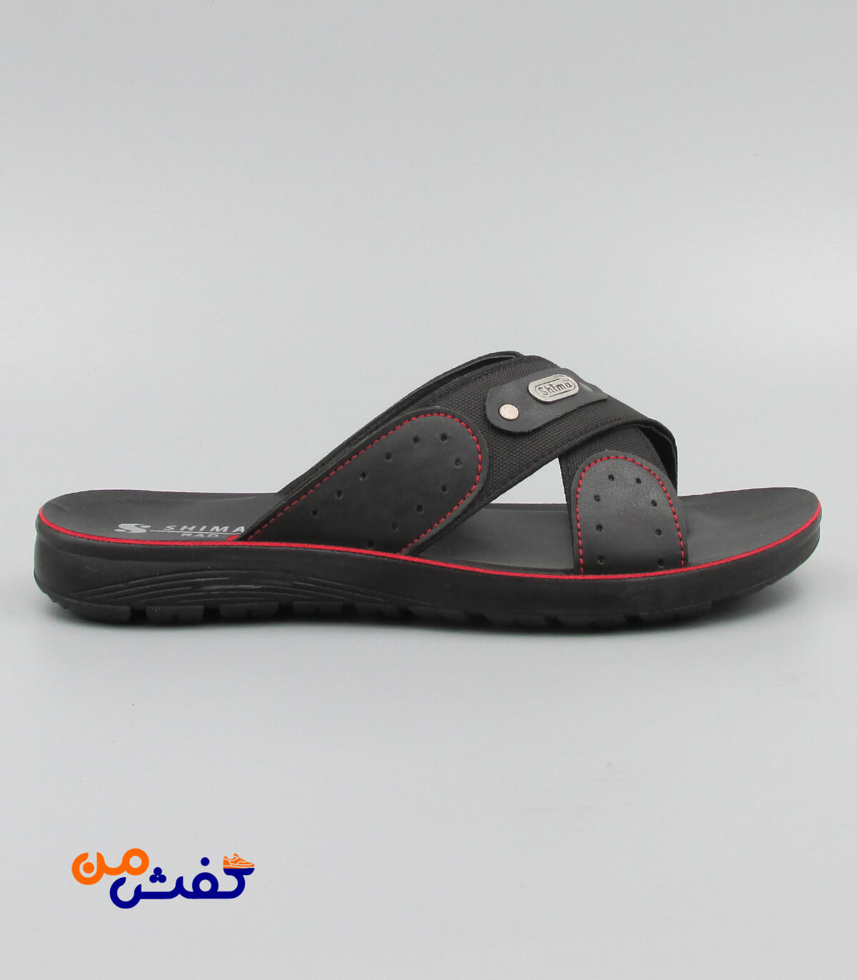 صندل طبی مردانه شیما مدل راد رنگ مشکی کد 1127