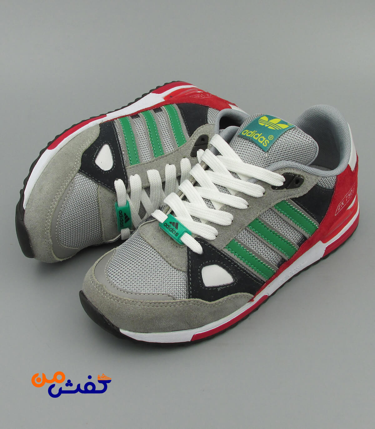 کفش اسپرت مردانه کی2 مدل ZX750 رنگ طوسی سبز کد 1064