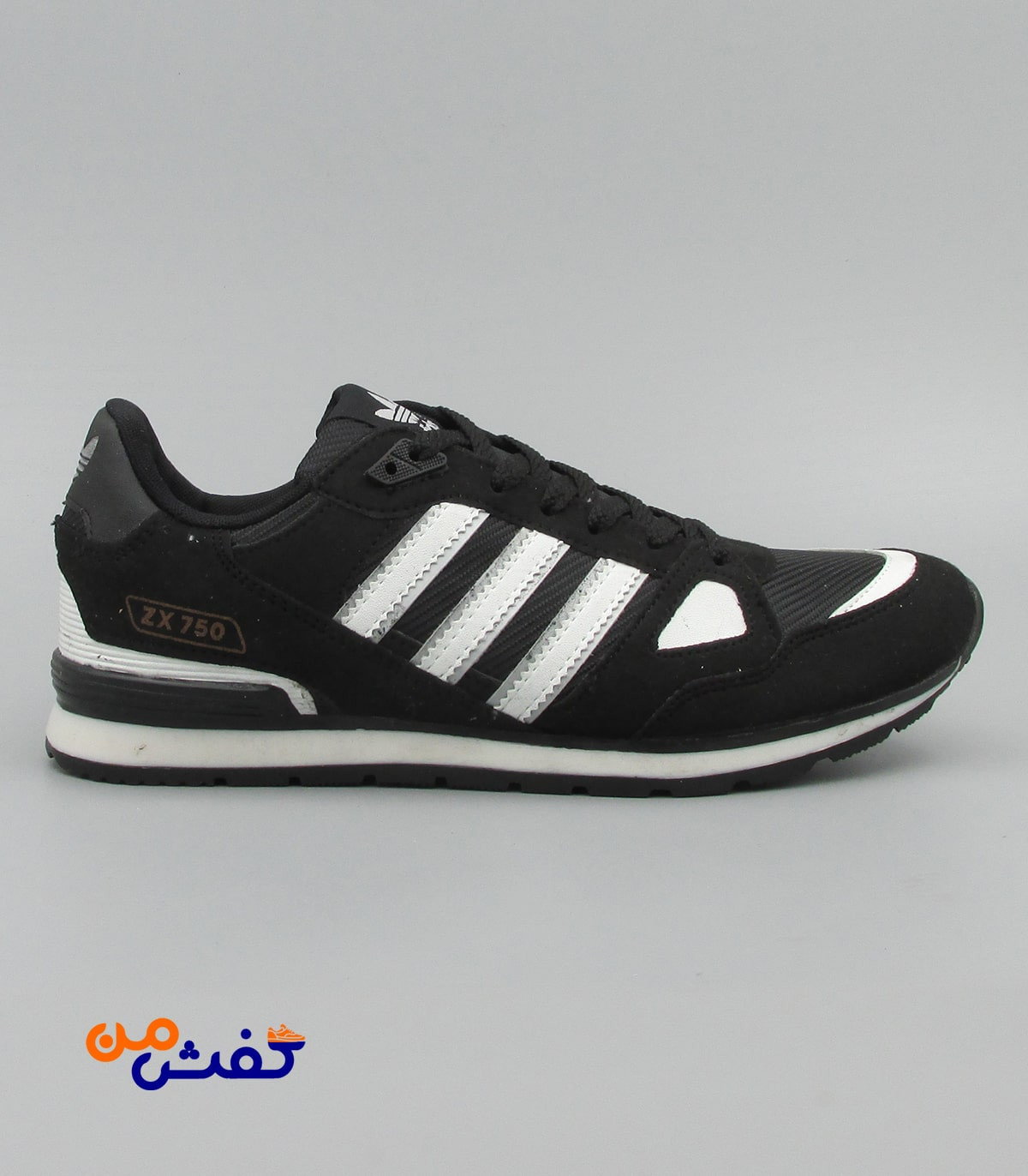 کفش اسپرت مردانه نیوپارسیان مدل ZX750 رنگ مشکی سفید کد 1136