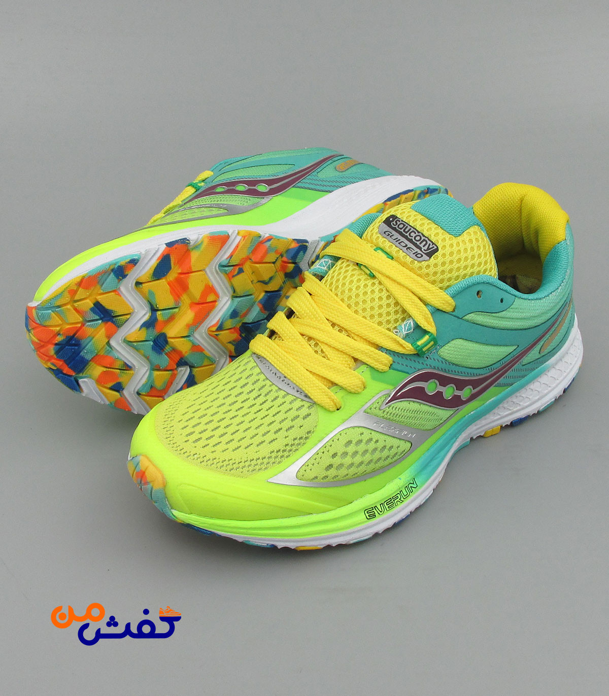 کفش اسپرت ست شاهین مدل ساکونی رنگ سبز آبی کد 1160