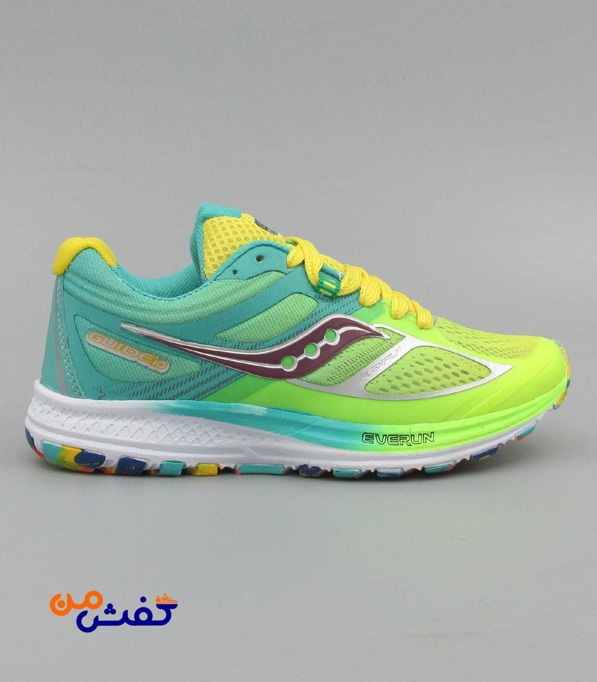 کفش اسپرت ست شاهین مدل ساکونی رنگ سبز آبی کد 1160