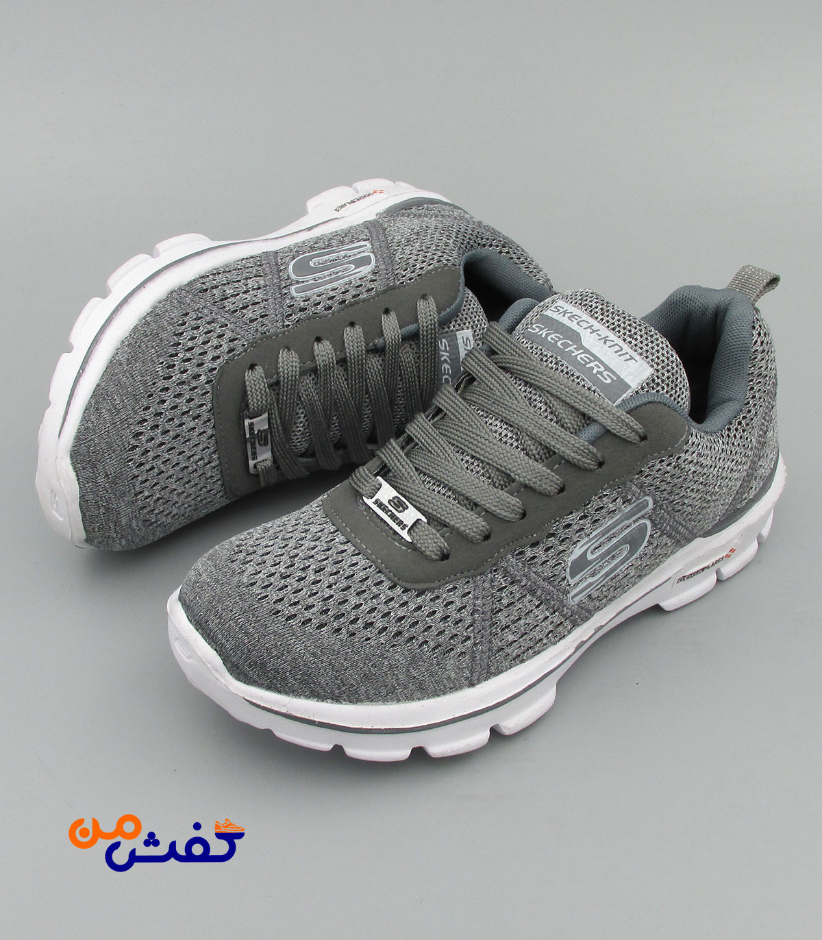 کفش پیاده روی پابین مدل اسکیچرز پمپی رنگ طوسی کد 1162