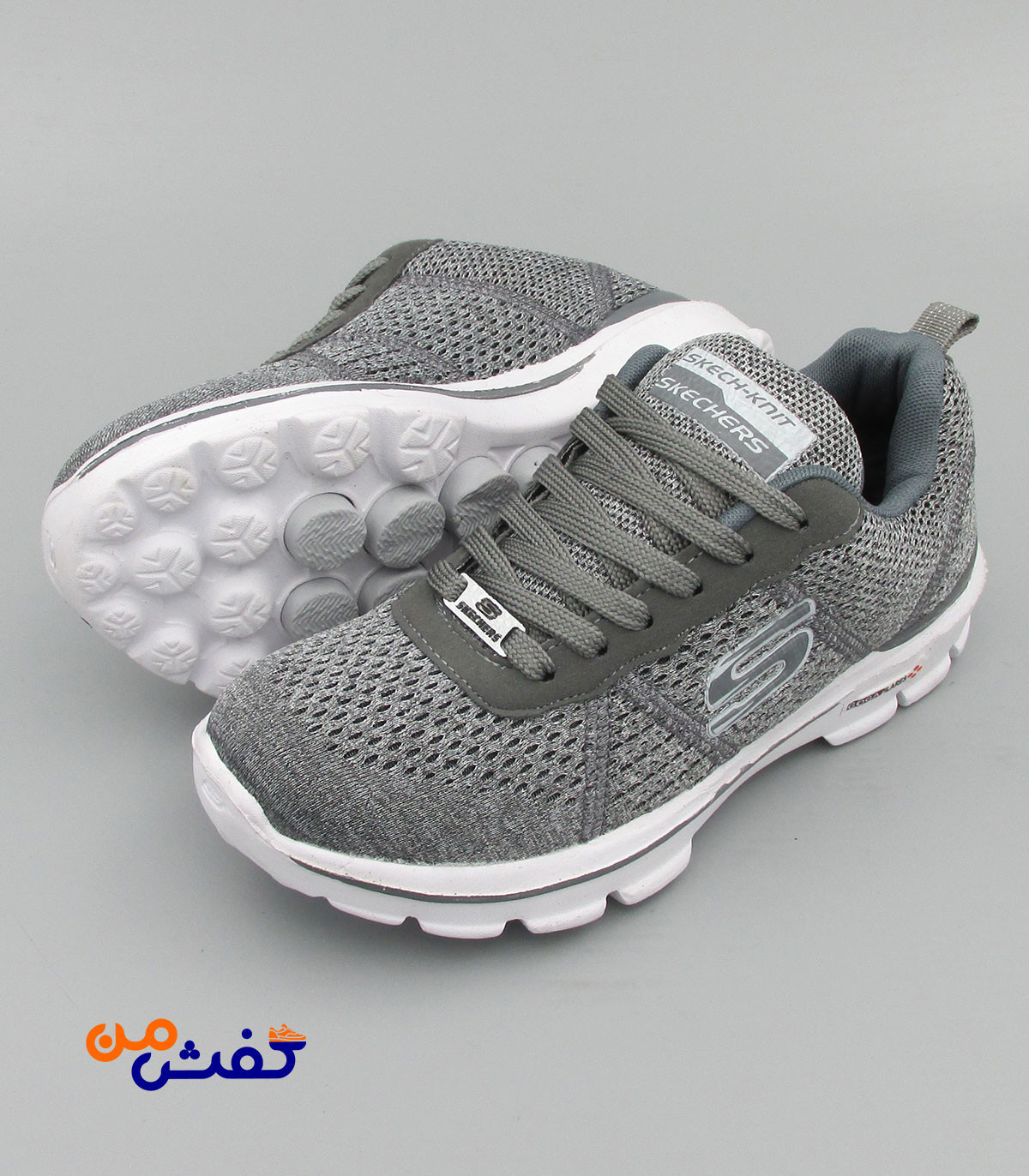 کفش پیاده روی پابین مدل اسکیچرز پمپی رنگ طوسی کد 1162