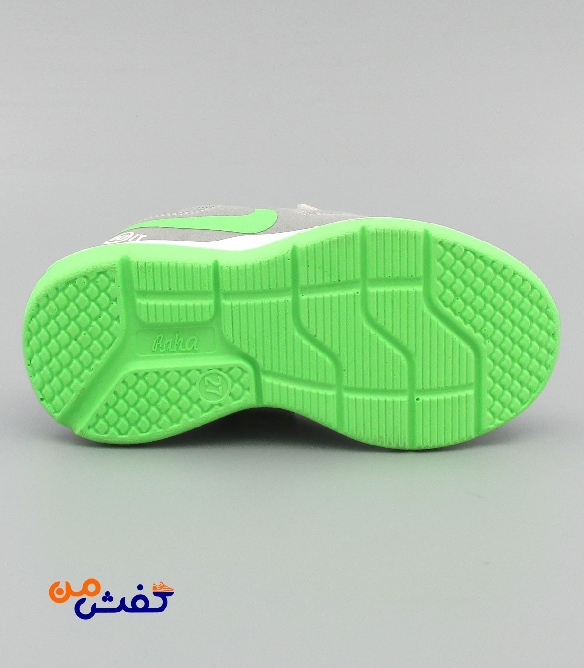 کفش اسپرت بچگانه رها مدل نایکی رنگ طوسی سبز کد 1171