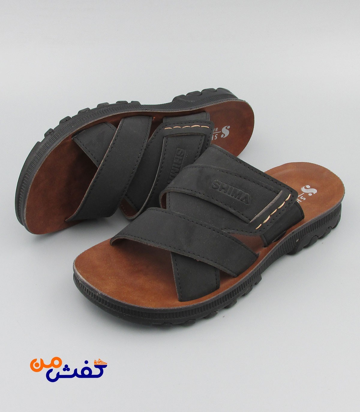 صندل طبی مردانه شیما مدل شهاب رنگ مشکی کد 1088