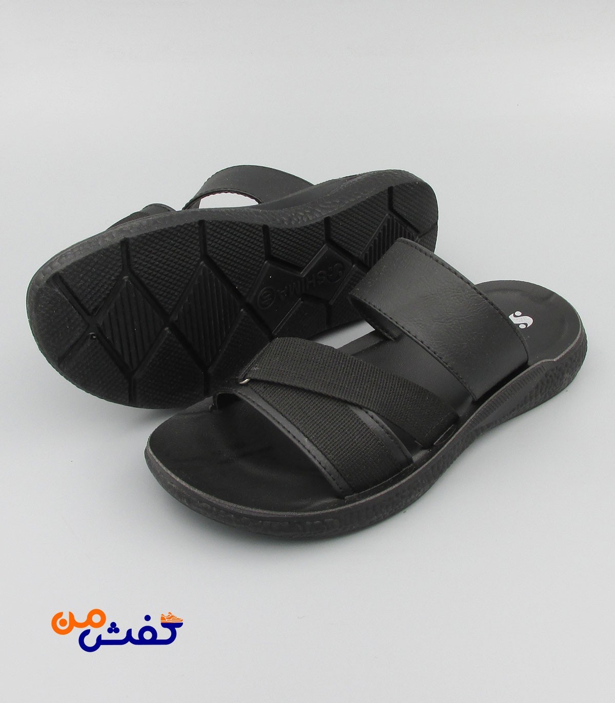 صندل طبی مردانه شیما مدل آناتومیک رنگ مشکی کد 1185