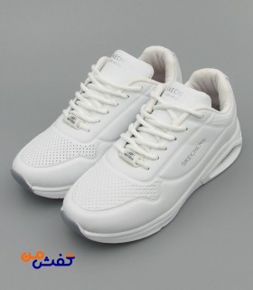 کفش اسپرت ست چرم تام مدل اسکیچرز کپسولدار رنگ سفید کد 1232