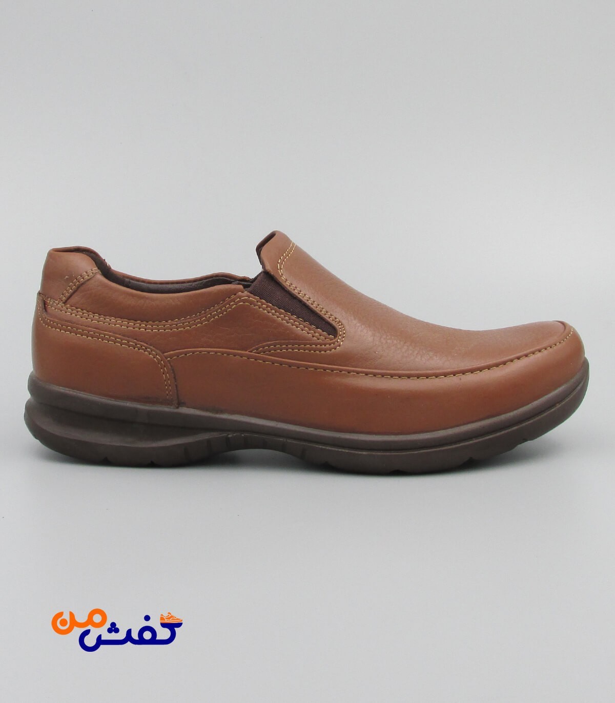 کفش طبی مردانه فرزین مدل گریدر کشی رنگ قهوه ای روشن کد 1239