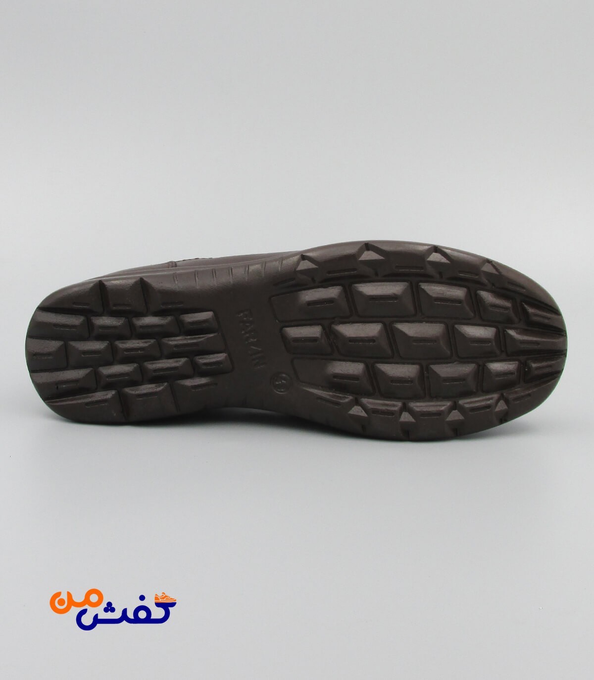 کفش طبی مردانه فرزین مدل گریدر کشی رنگ قهوه ای تیره کد 1240