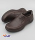 کفش طبی مردانه فرزین مدل موناکو کشی رنگ قهوه ای تیره کد 1244