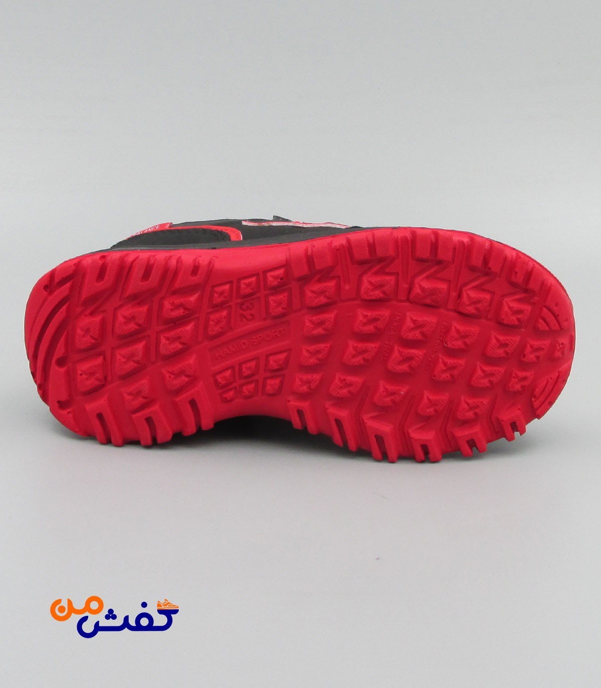 کفش اسپرت بچگانه حمید اسپرت مدل نیوبالانس رنگ مشکی قرمز کد 1249