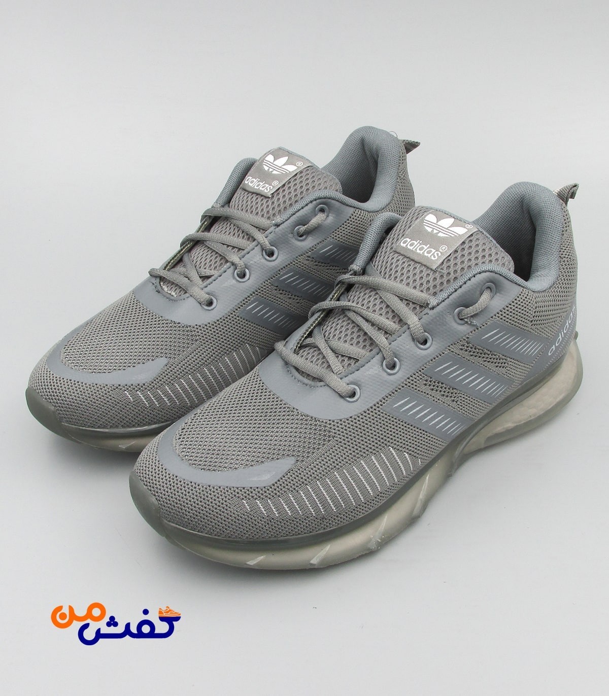 کفش اسپرت مردانه رویا مدل آدیداس کپسولدار رنگ طوسی کد 1258