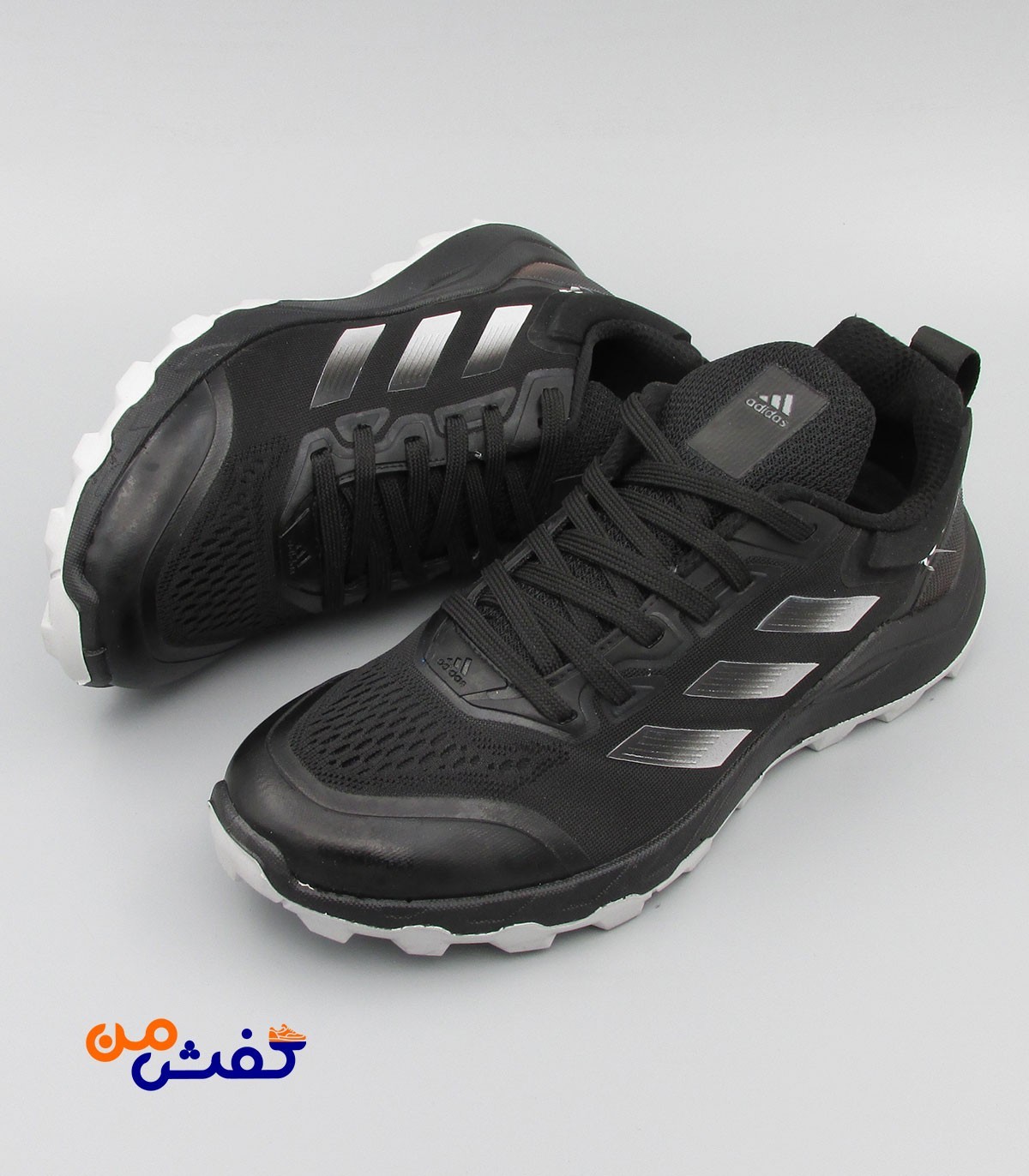 کفش اسپرت مردانه کویر مدل ترکس رنگ مشکی طوسی کد 1264