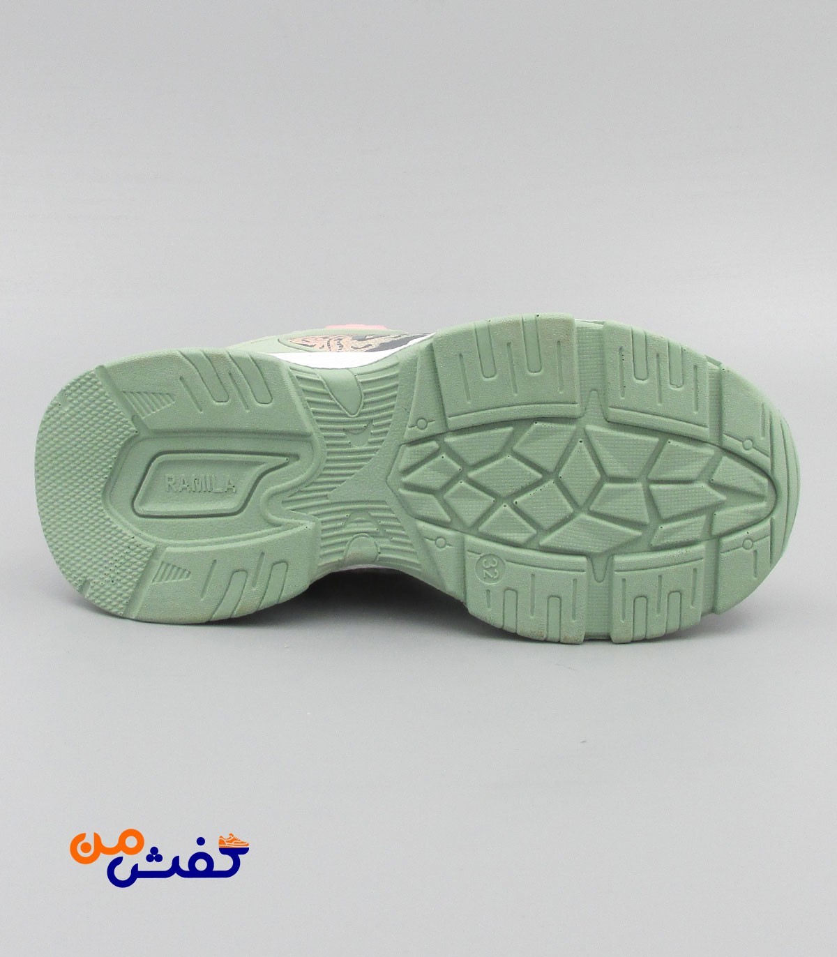 کفش اسپرت بچگانه رامیلا مدل کیدز رنگ سبز کالباسی کد 1268