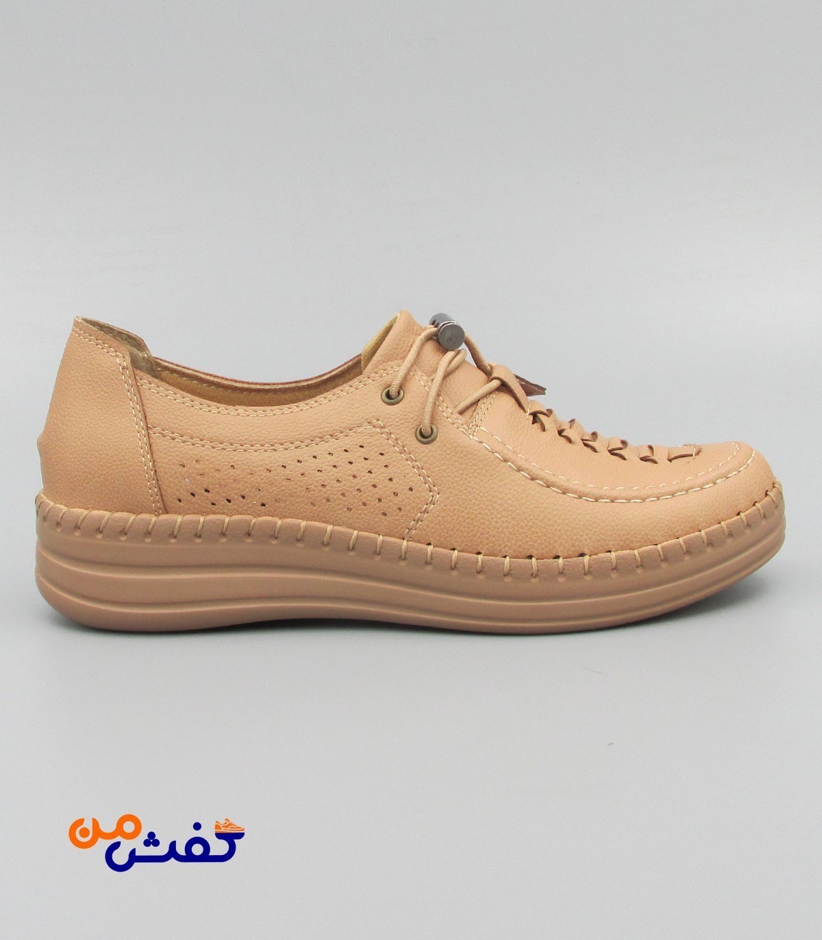 کفش طبی زنانه نیکان گام مدل غزل رنگ کرم کد 1285
