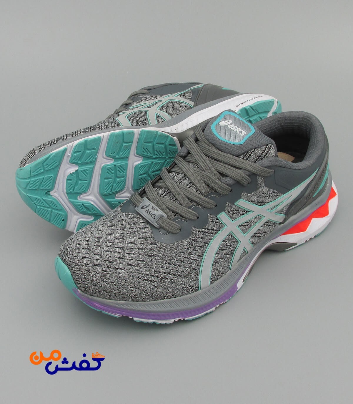 کفش اسپرت مردانه پدیده مدل اسیکس رنگ طوسی سبز کد 1287