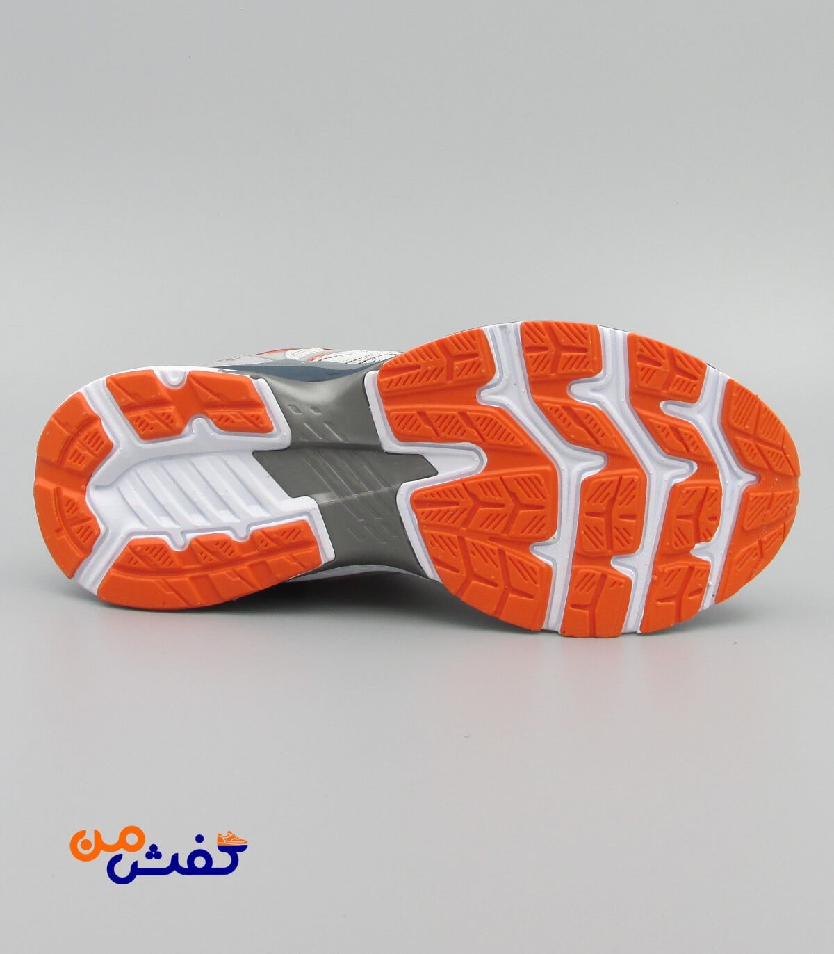 کفش اسپرت مردانه پدیده مدل اسیکس رنگ طوسی نارنجی کد 1286