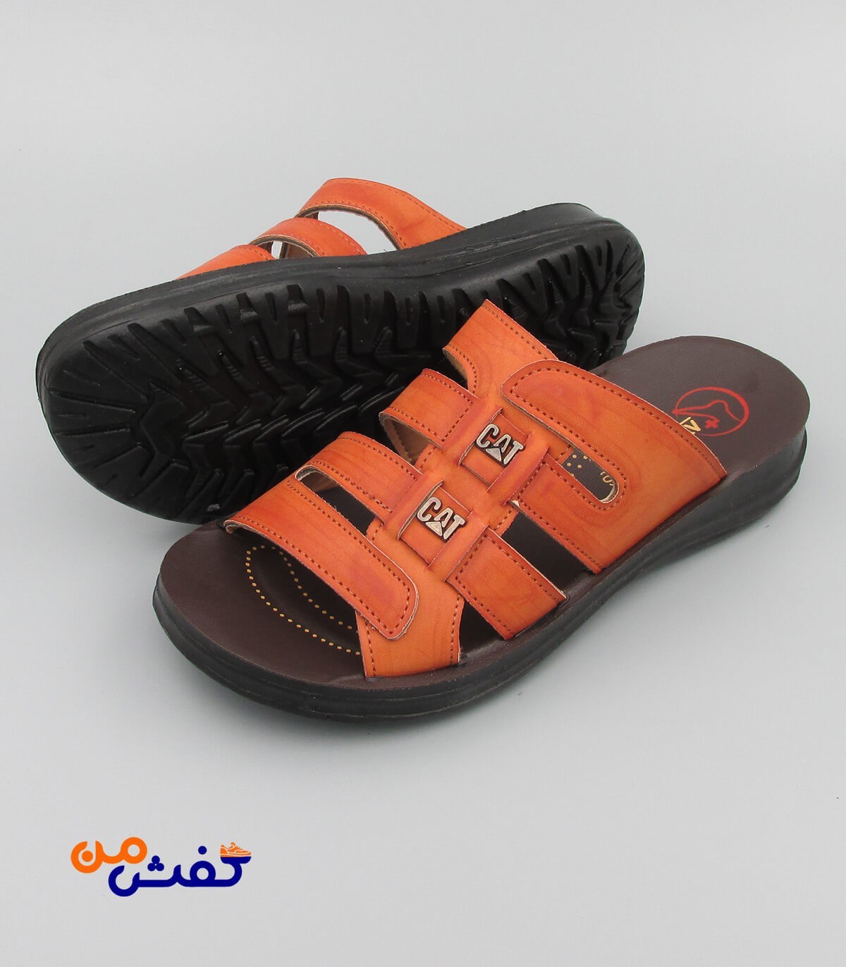 صندل طبی مردانه آیسانا مدل 4032 رنگ قهوه ای روشن کد 1291