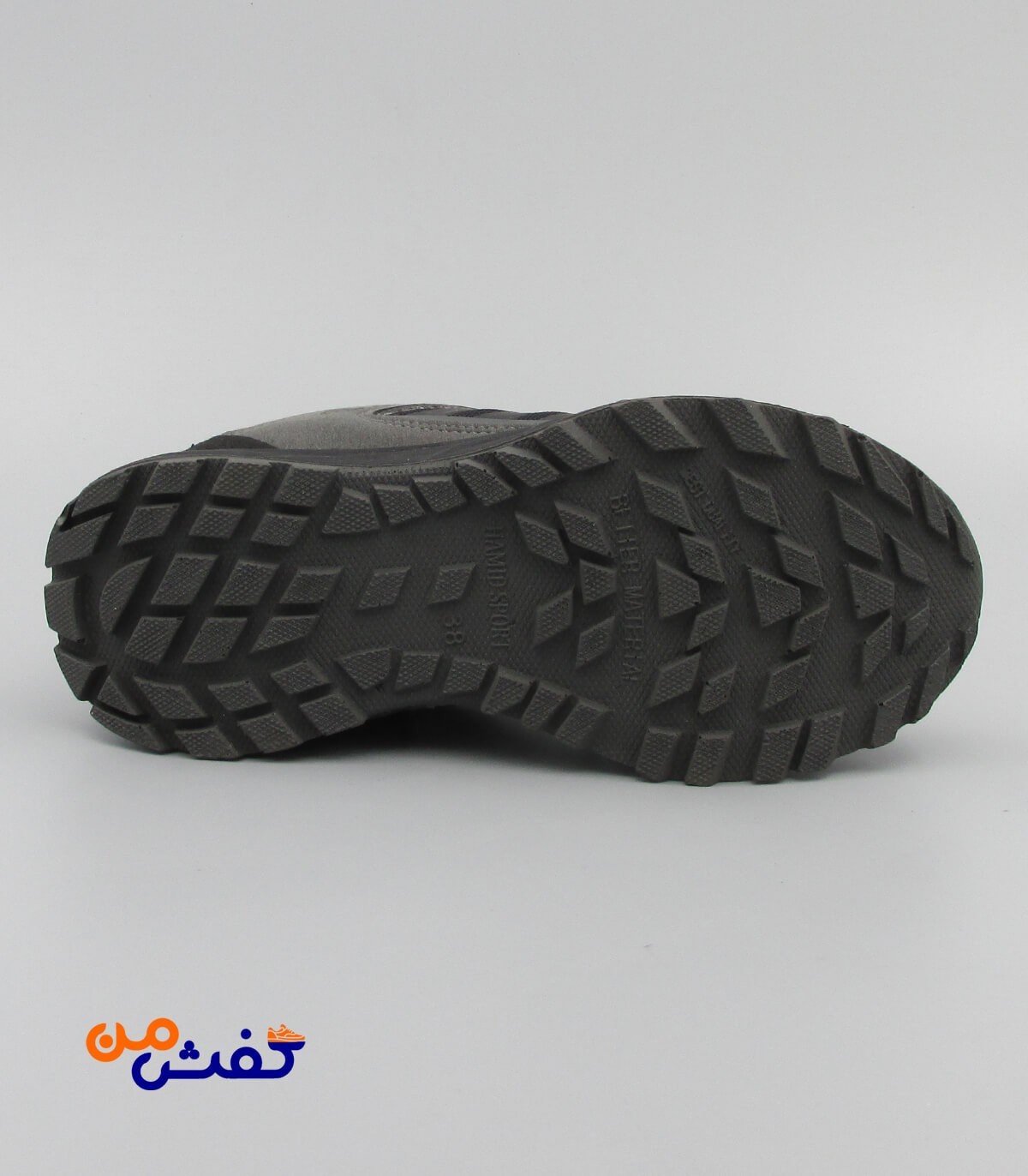 کفش اسپرت مردانه حمید اسپرت مدل AX3 رنگ مشکی طوسی کد 1314