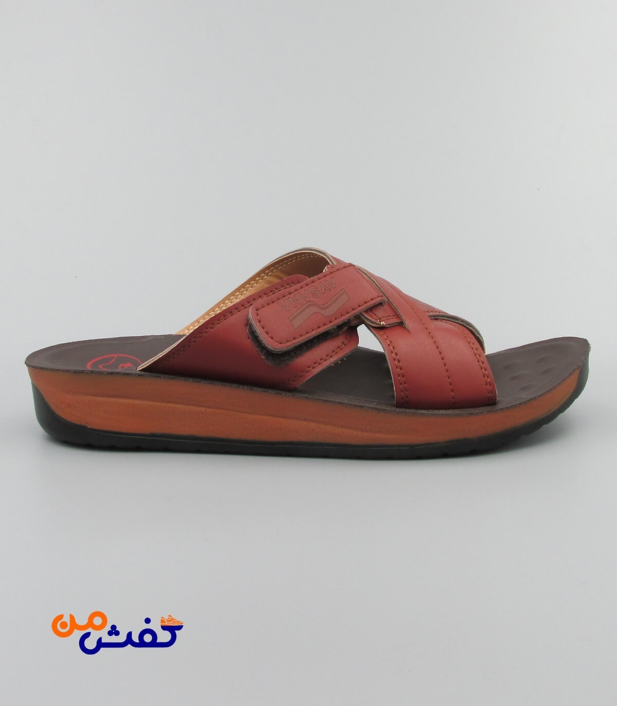 صندل طبی مردانه آیسانا مدل 4062 رنگ قهوه ای کد 1330