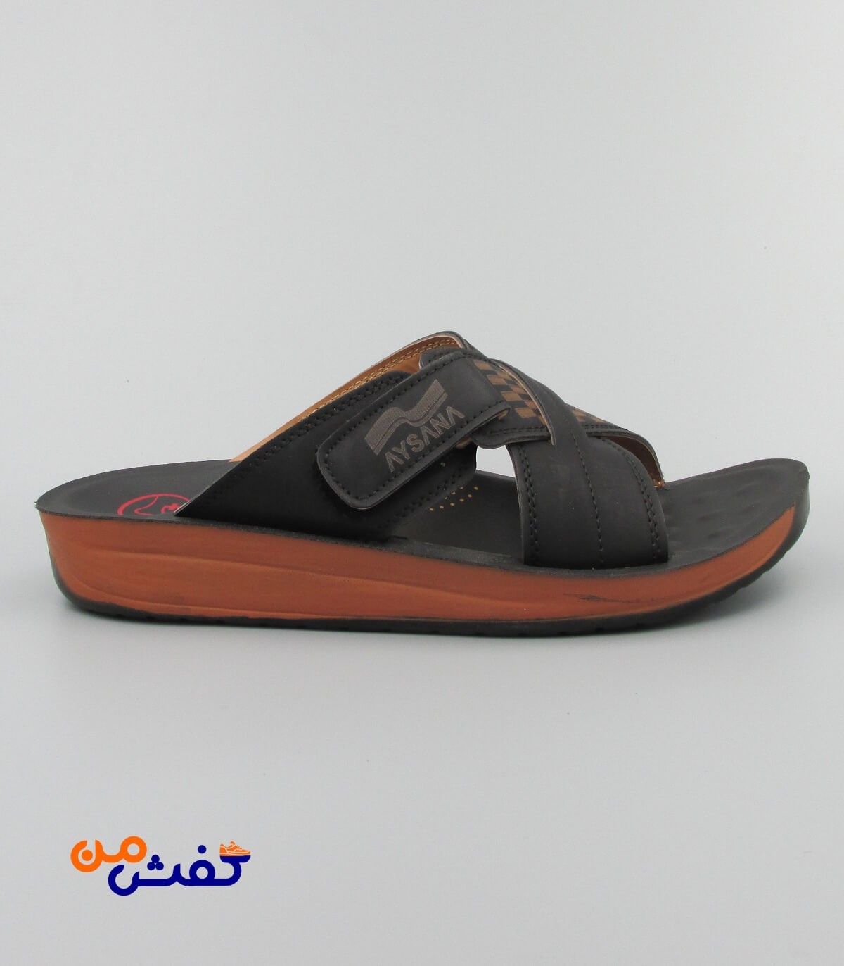 صندل طبی مردانه آیسانا مدل 4062 رنگ مشکی کد 1329