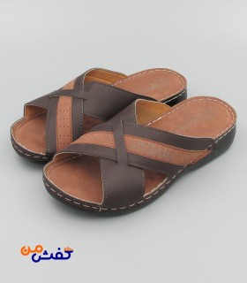 صندل طبی مردانه آیسانا مدل 4041 قهوه ای تیره کد 1331