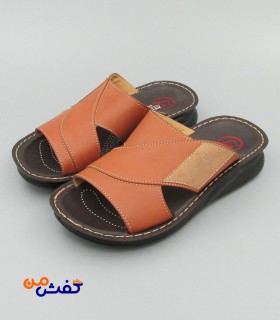 صندل طبی مردانه آیسانا مدل 4053 رنگ قهوه ای روشن کد 1334