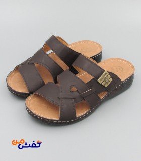 صندل طبی مردانه آیسانا مدل 4040 رنگ قهوه ای تیره کد 1343