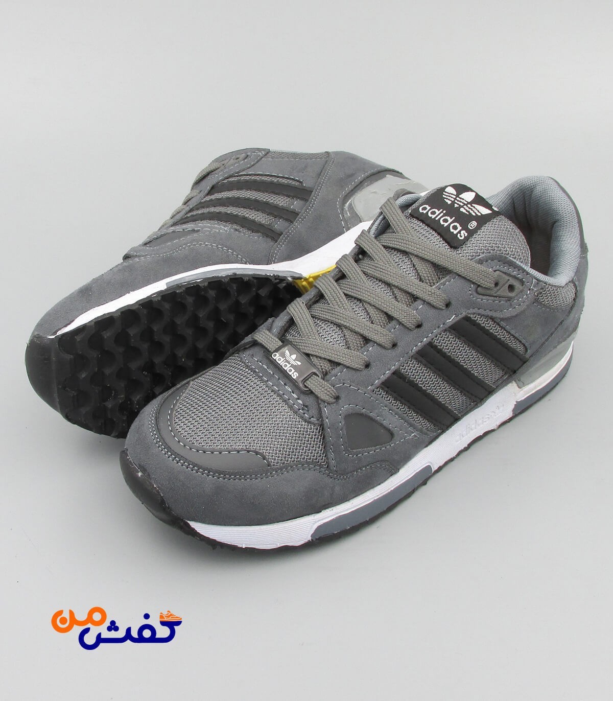 کفش اسپرت پرش مدل ZX750 رنگ طوسی مشکی کد 1346