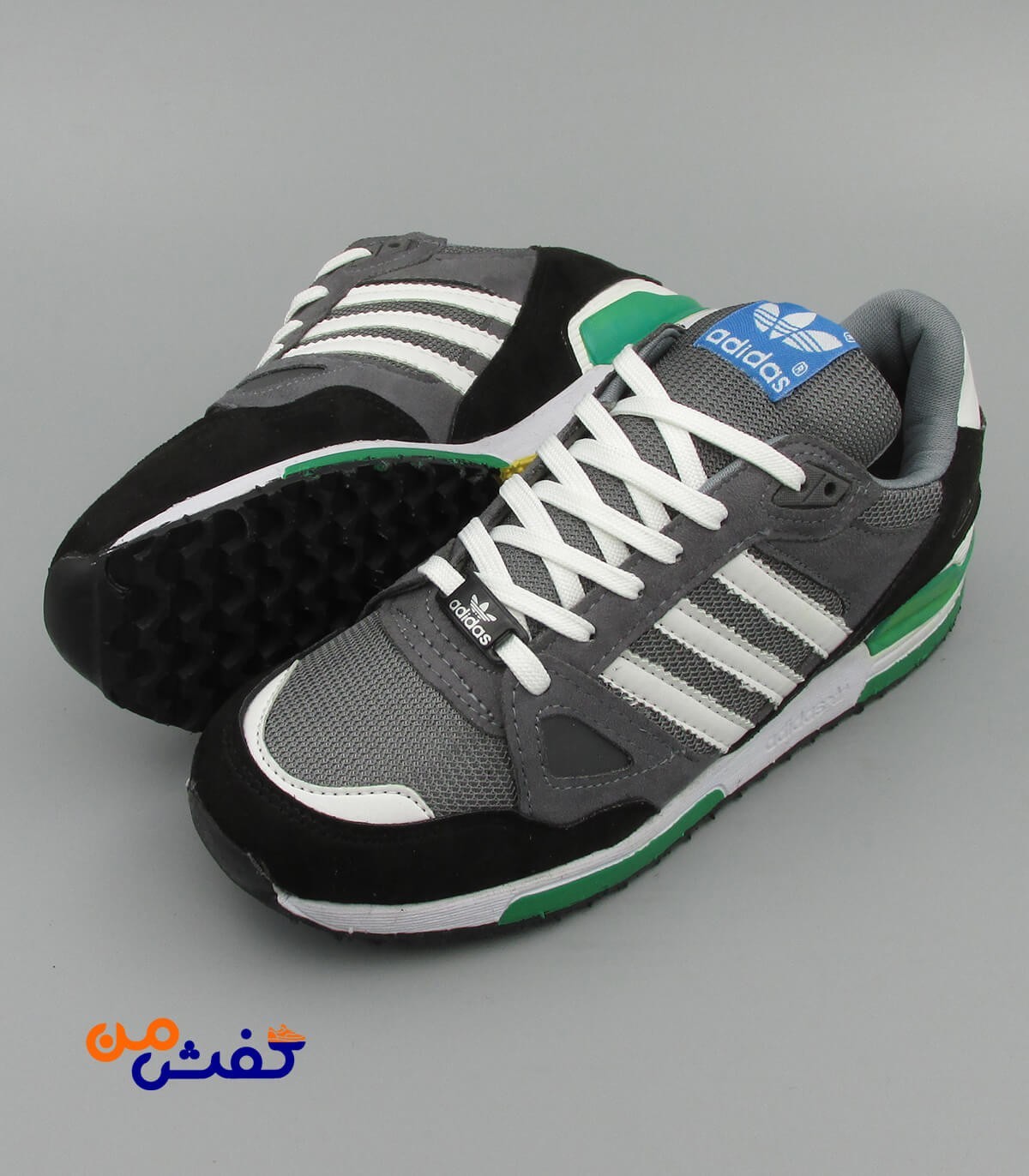 کفش اسپرت پرش مدل ZX750 رنگ طوسی سبز کد 1350