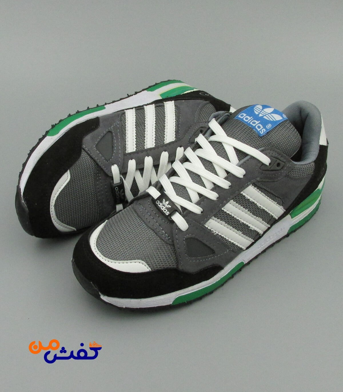 کفش اسپرت پرش مدل ZX750 رنگ طوسی سبز کد 1350