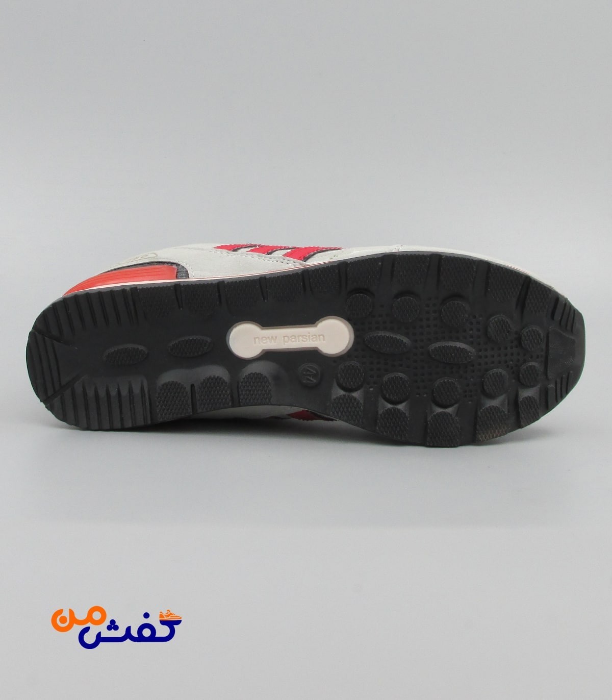 کفش اسپرت مردانه نیوپارسیان مدل ZX750 رنگ طوسی قرمز کد 1353