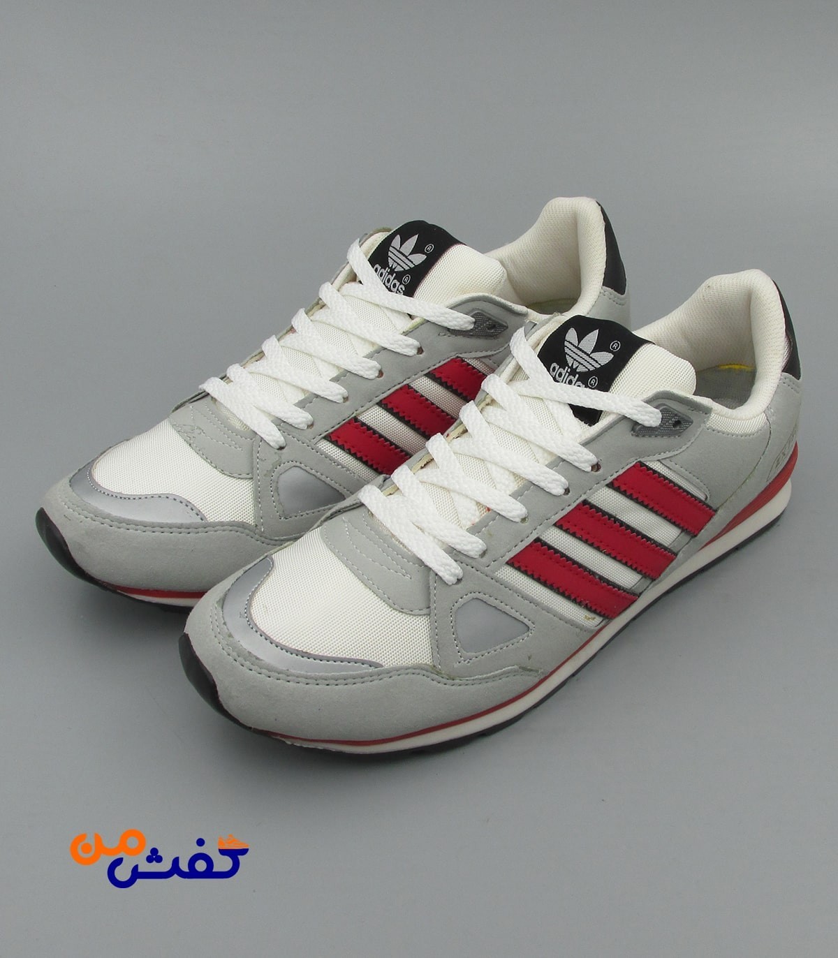 کفش اسپرت مردانه نیوپارسیان مدل ZX750 رنگ طوسی قرمز کد 1353