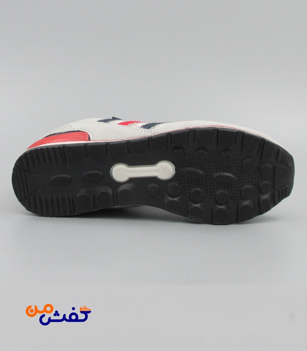 کفش اسپرت مردانه نیوپارسیان مدل ZX750 رنگ طوسی پرچمی کد 1352
