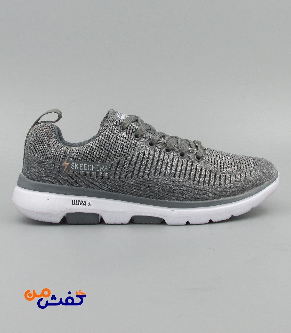کفش اسپرت ست پابین پلاس مدل اسکیچرز رنگ طوسی کد 1360