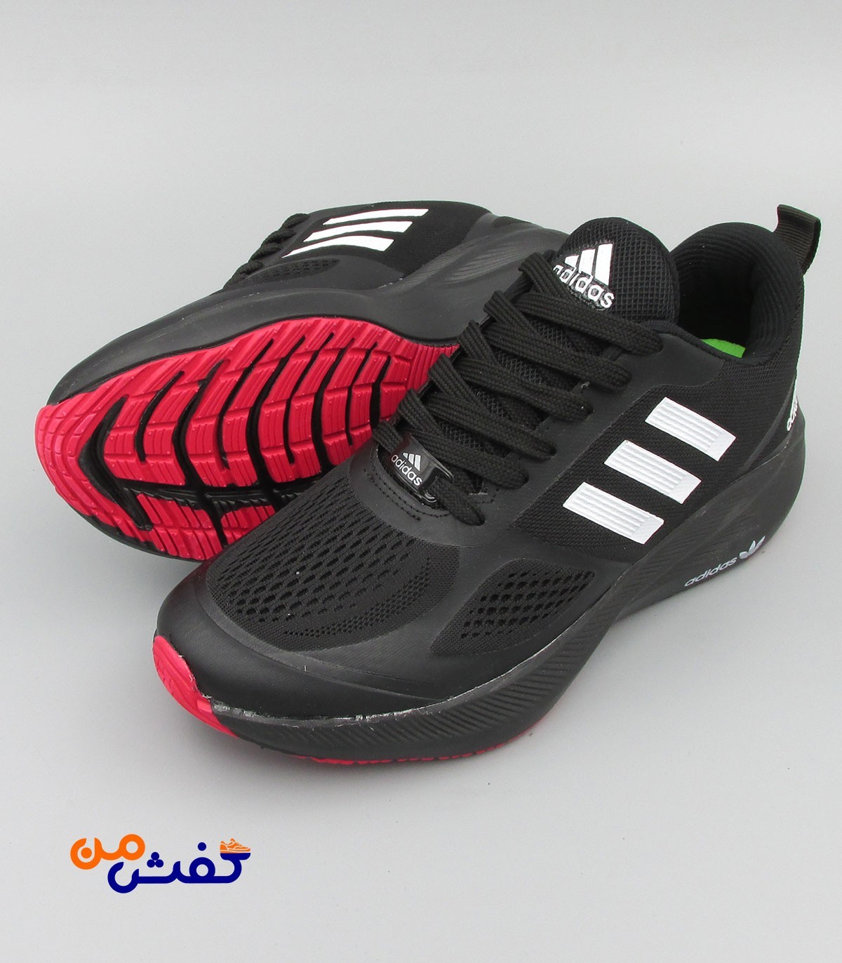 کفش اسپرت مردانه ای بی سی مدل آدیداس شیلد رنگ مشکی قرمز کد 1373