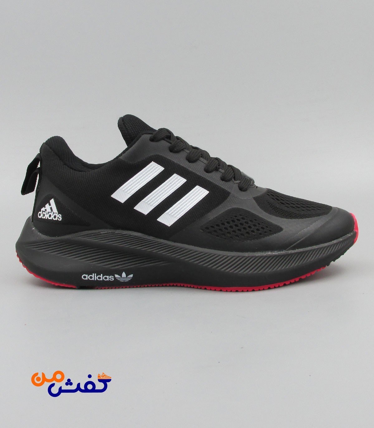کفش اسپرت مردانه ای بی سی مدل آدیداس شیلد رنگ مشکی قرمز کد 1373