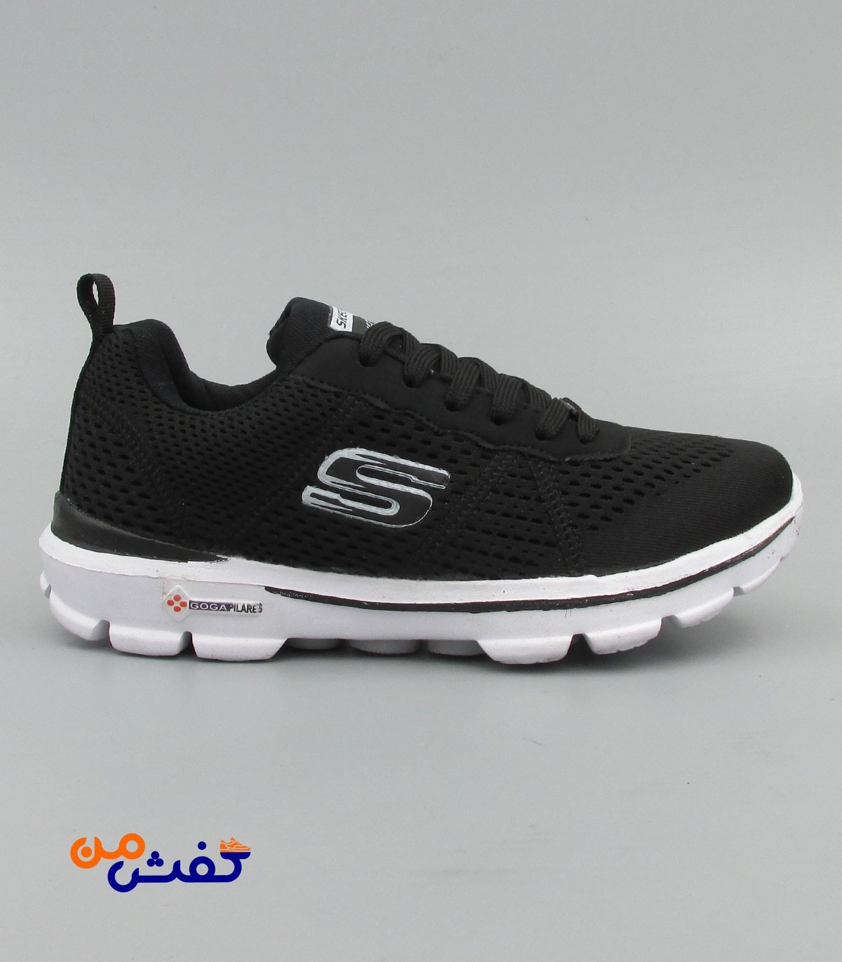 کفش پیاده روی پابین مدل اسکیچرز پمپی رنگ مشکی سفید کد 1389