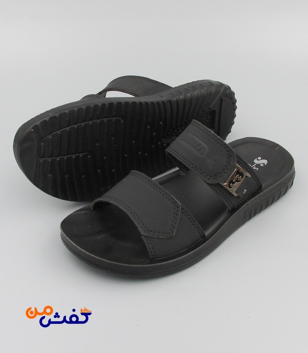 صندل طبی مردانه شیما مدل پژمان رنگ مشکی کد 1410