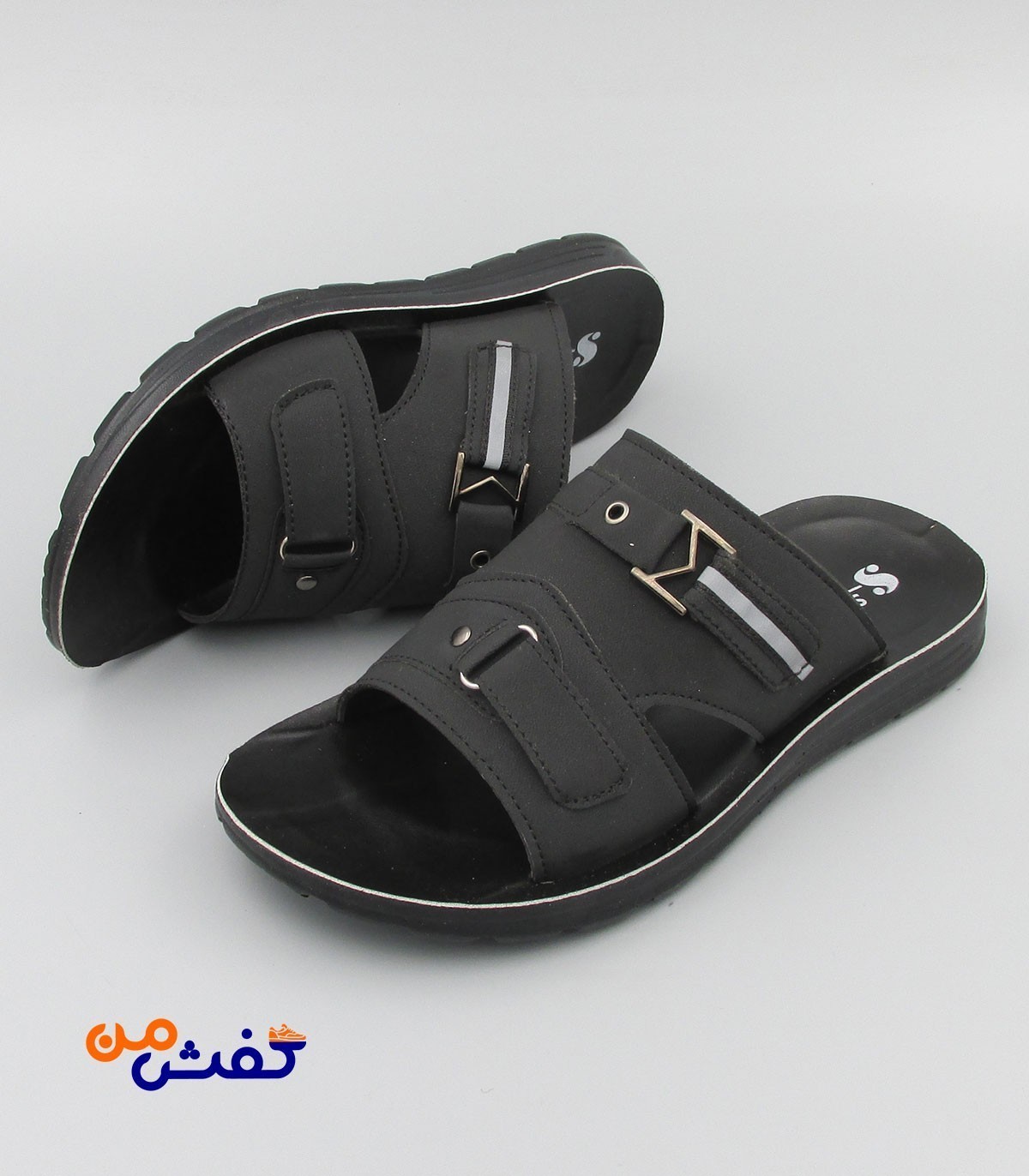 صندل طبی مردانه شیما مدل میلان رنگ مشکی کد 1411