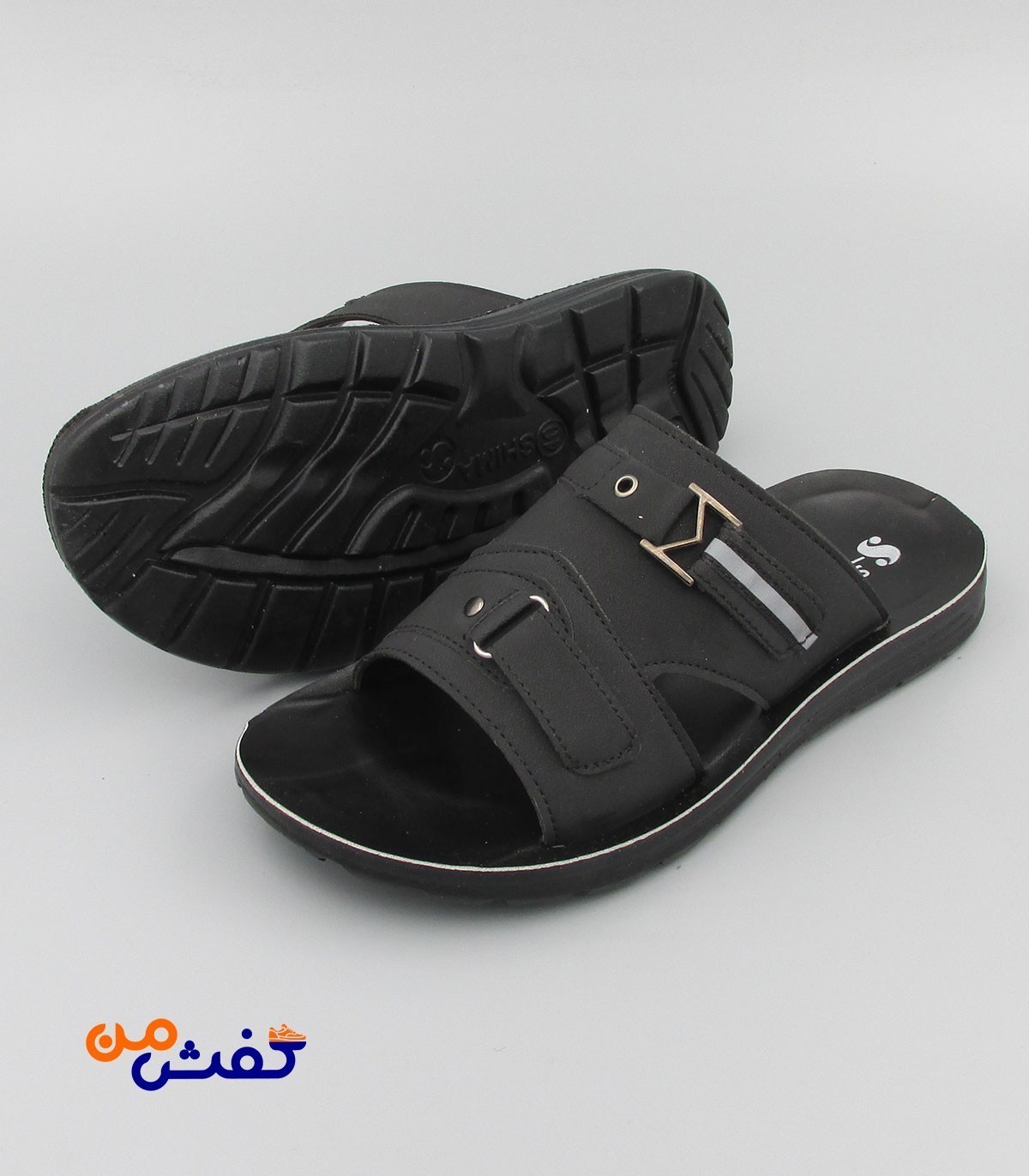 صندل طبی مردانه شیما مدل میلان رنگ مشکی کد 1411