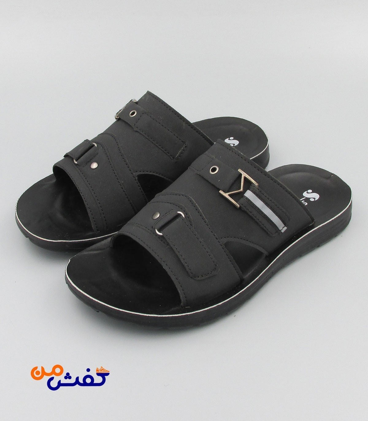 صندل طبی مردانه شیما مدل میلان رنگ مشکی کد 1411