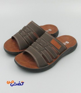 صندل طبی مردانه شیما مدل الگانت رنگ قهوه ای کد 1412