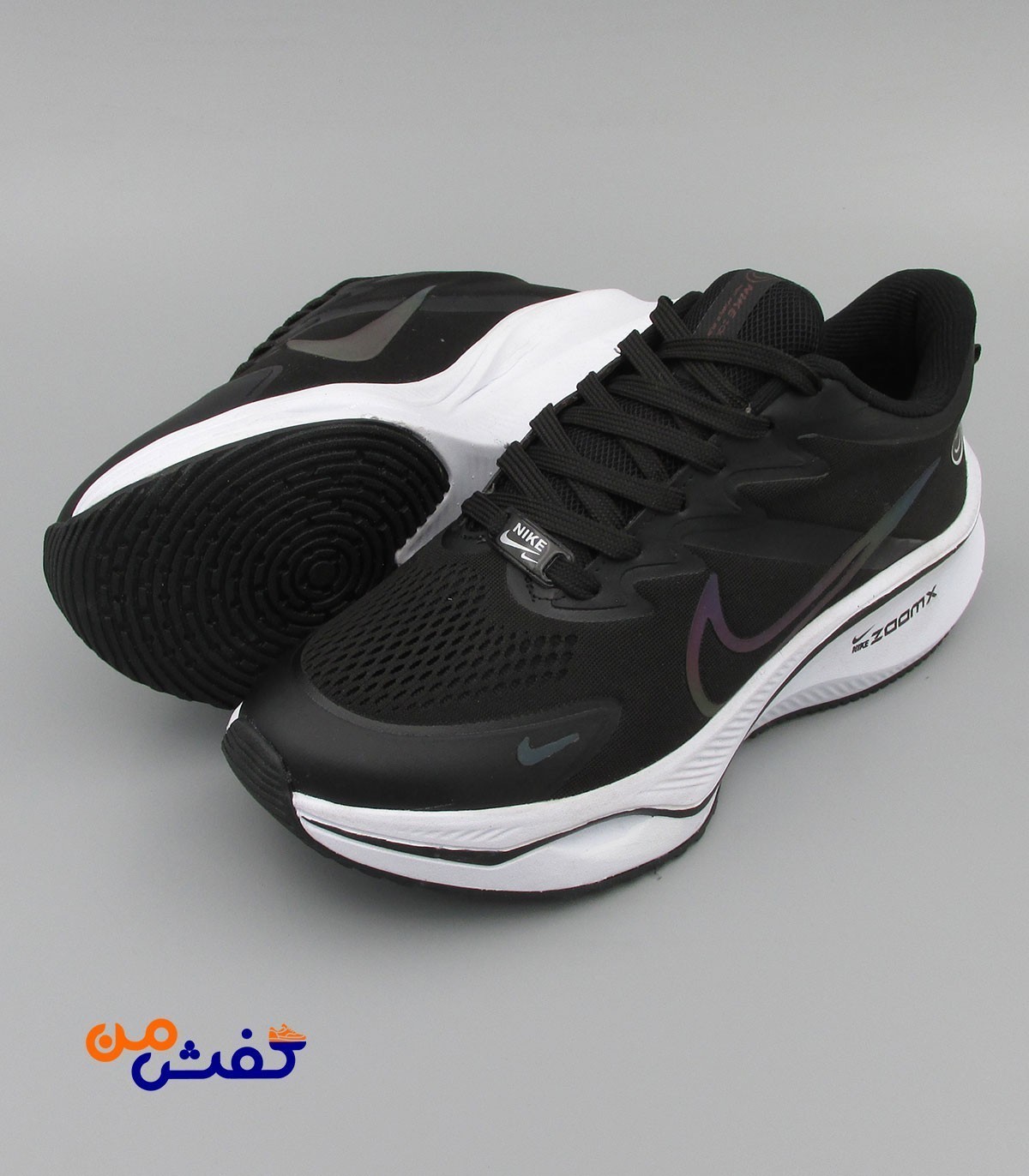 کفش اسپرت ای بی سی مدل نایکی لبخند رنگ مشکی سفید کد 1417