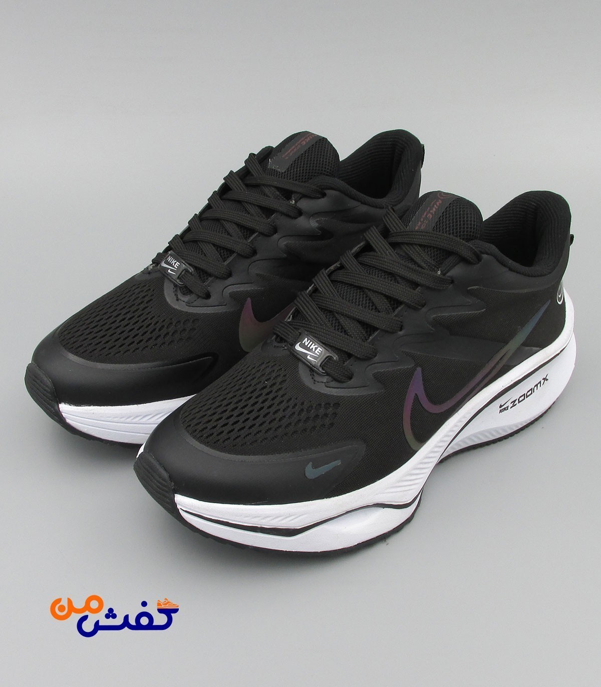 کفش اسپرت ای بی سی مدل نایکی لبخند رنگ مشکی سفید کد 1417